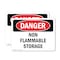 Signmission Non Flammable Storage Danger Sign, Plastic, 10in W x 7in L, 2PK OS-2PACK-DS-P-710-L-2341 - alternate 1